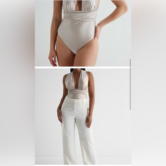 Express metallic Rouched contouring swimsuit - Picture 5 of 8